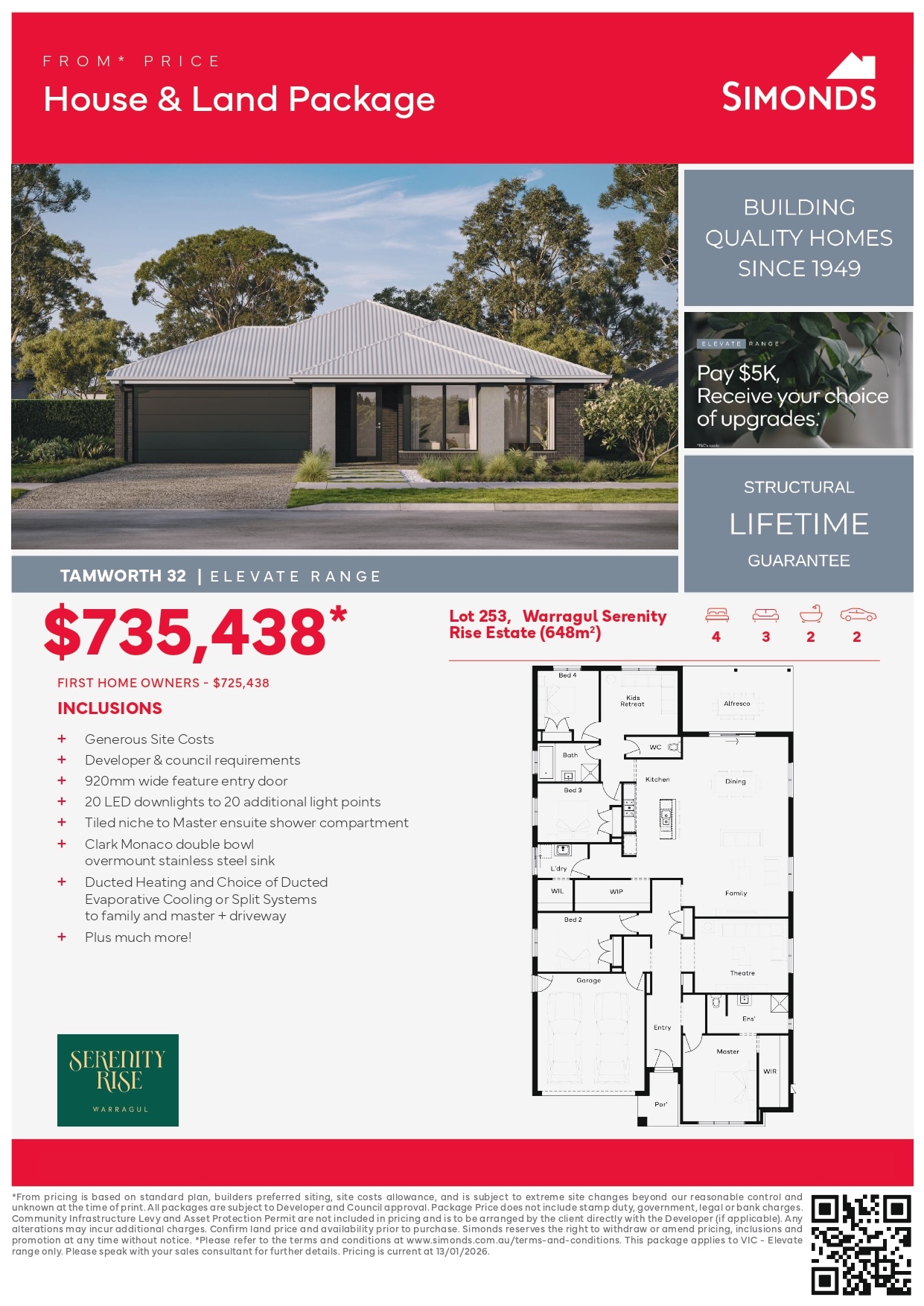 [House & Land] Lot 253: TAMWORTH 32 by Simonds Homes @ Serenity Rise ...