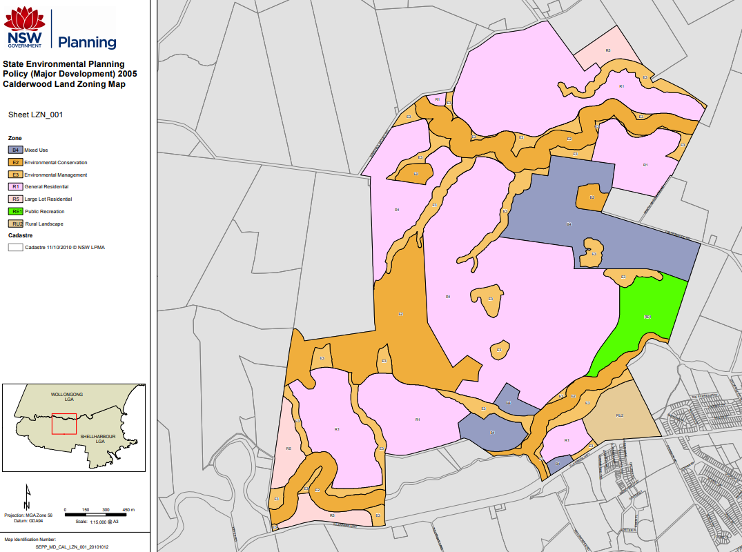 Calderwood Land Zoning Map