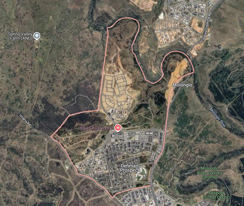 Denman Prospect, ACT – Google Maps