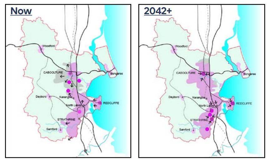 Expanding urban areas of around Morayfield