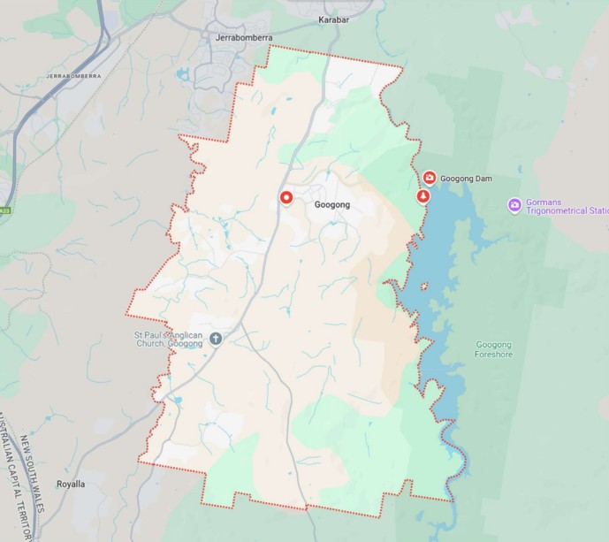 Googong, NSW - Suburb Location