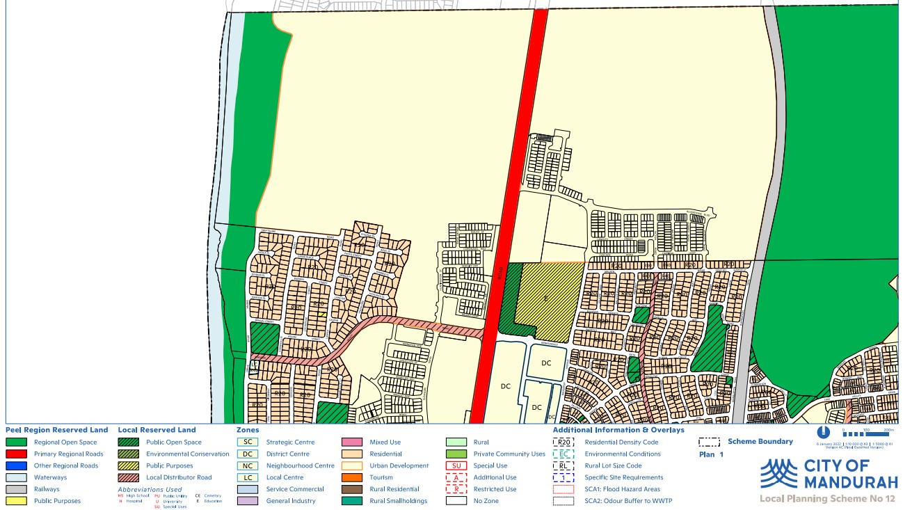 Lakelands - Planning Scheme Zoning - Plan 1