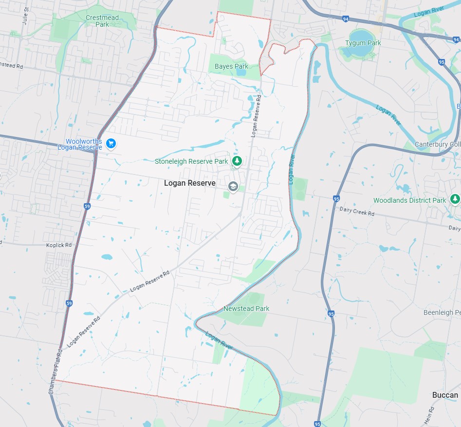 Logan Reserve, QLD – Local Government Areas