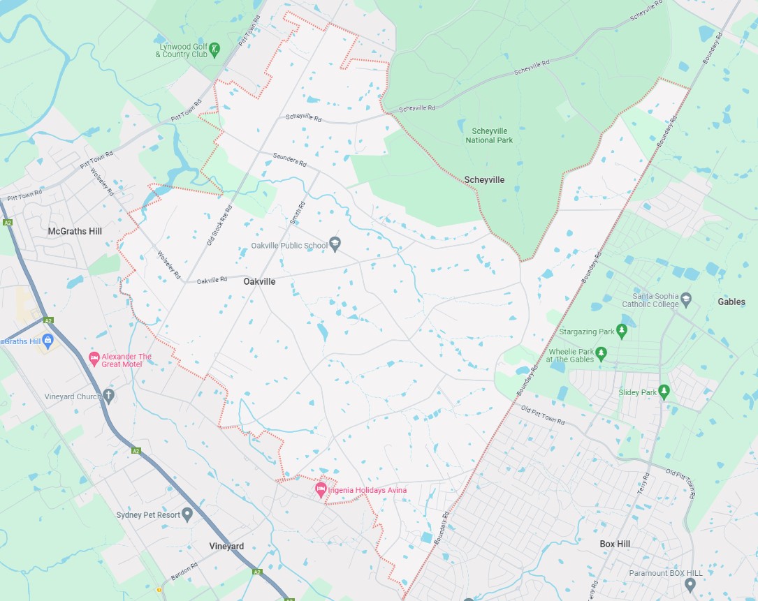 Oakville, NSW – Local Government Areas