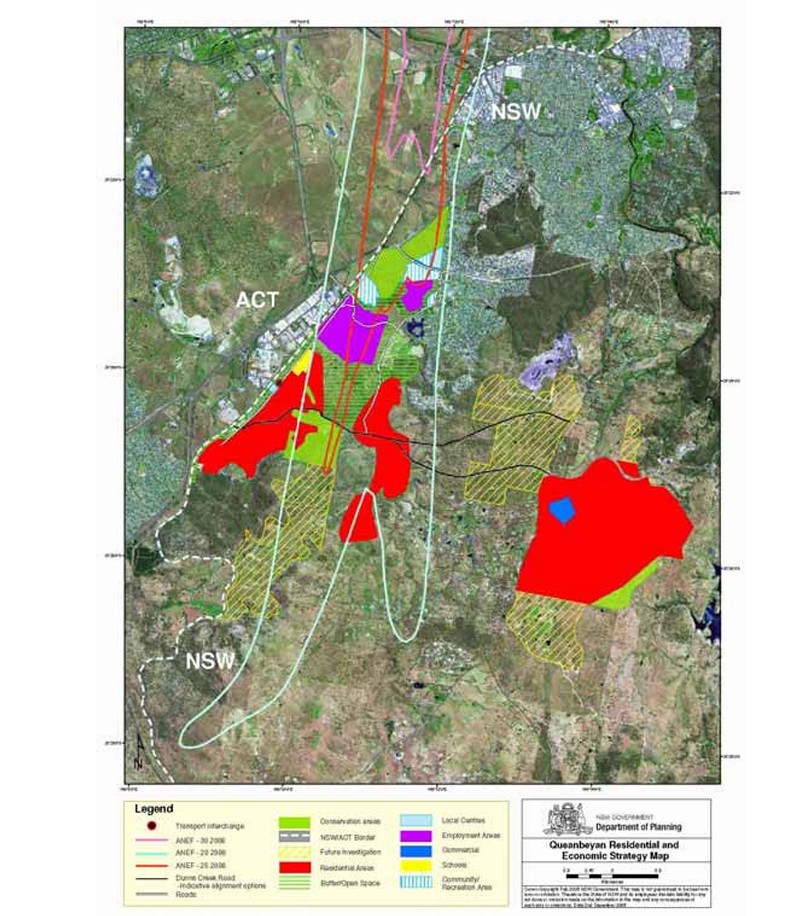 Queanbeyan Residential and Economic Strategy Map 2008