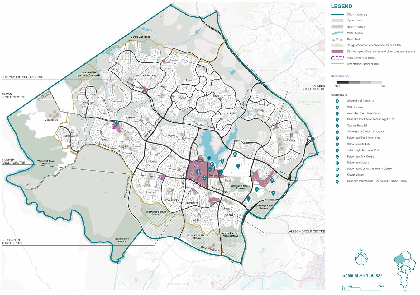 Strathnairn Aerial, ACT – Belconnen District Map