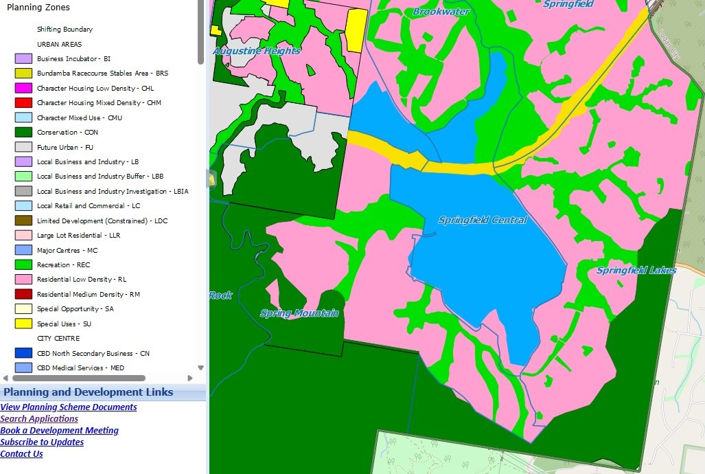 Springfield Lakes Zoning – IRC Mapping