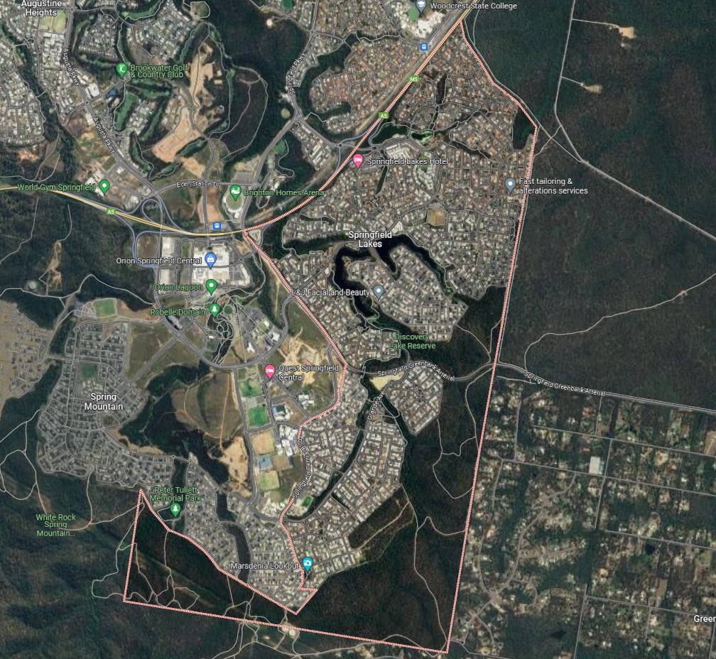 Springfield Lakes, QLD - Suburb Aerial