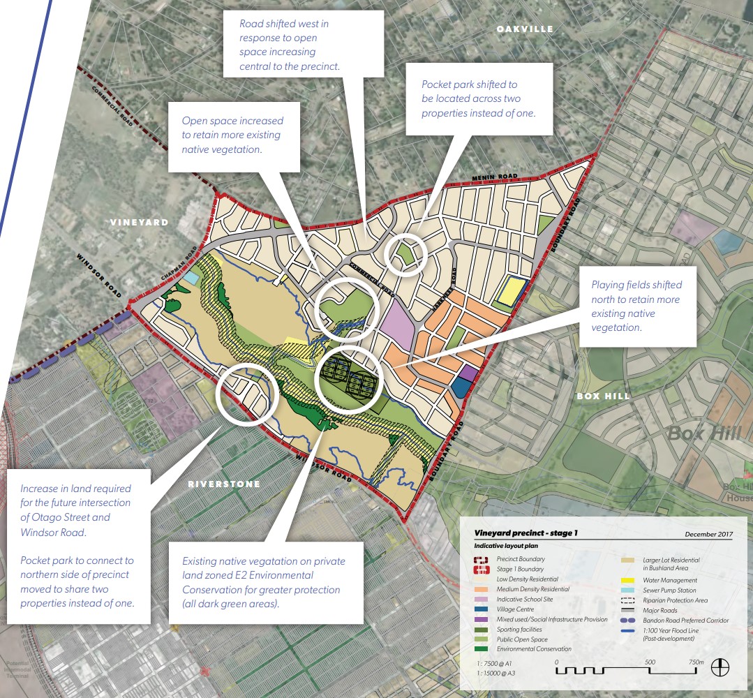 Vineyard Precinct Stage 1 Snapshot