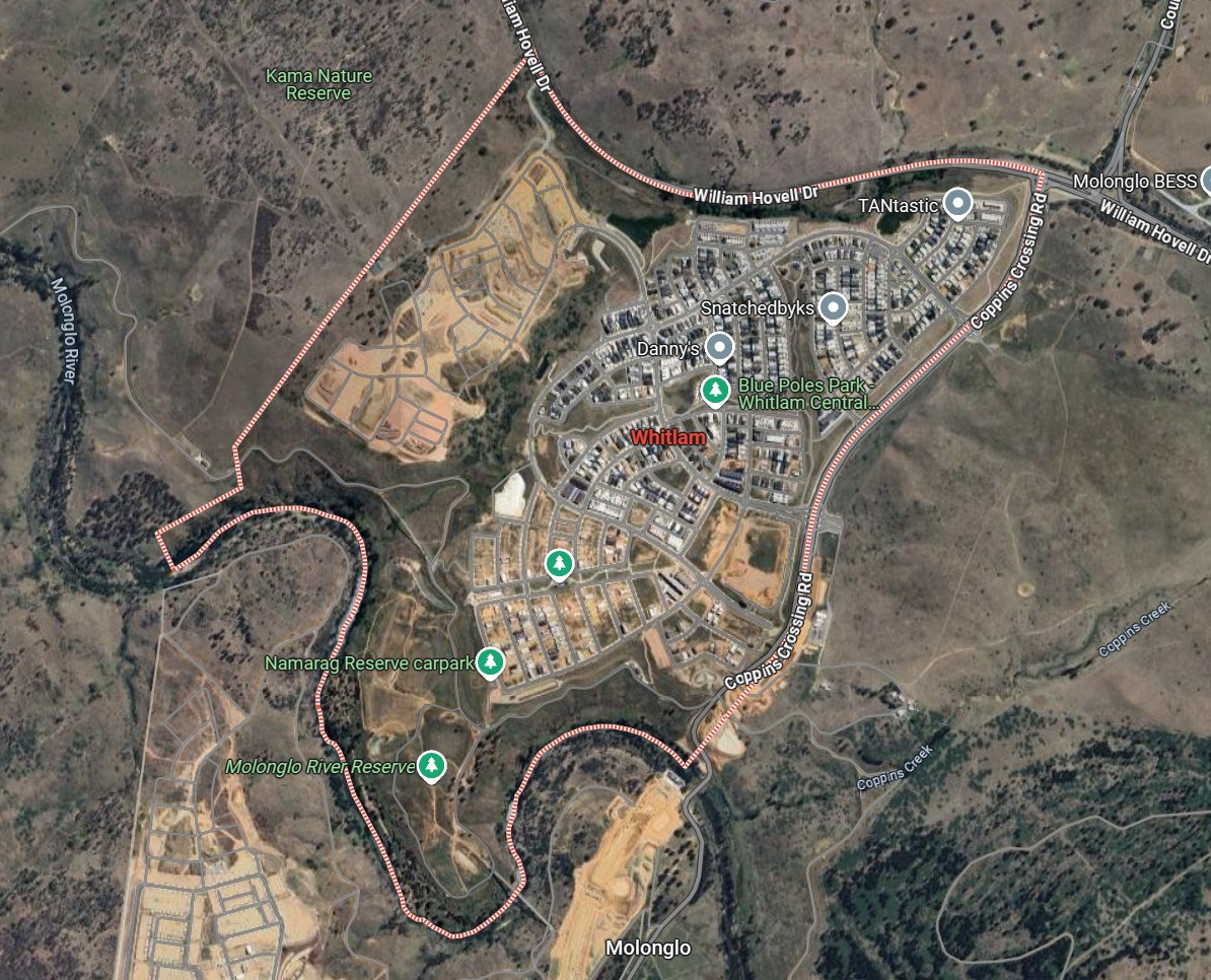 Whitlam, ACT – Google Maps