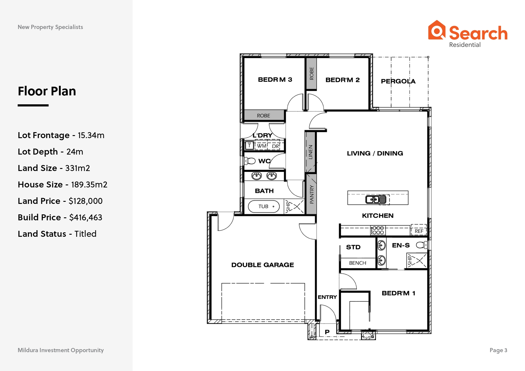 Highfield Estate - Mildura - Lot 46 Floorplan