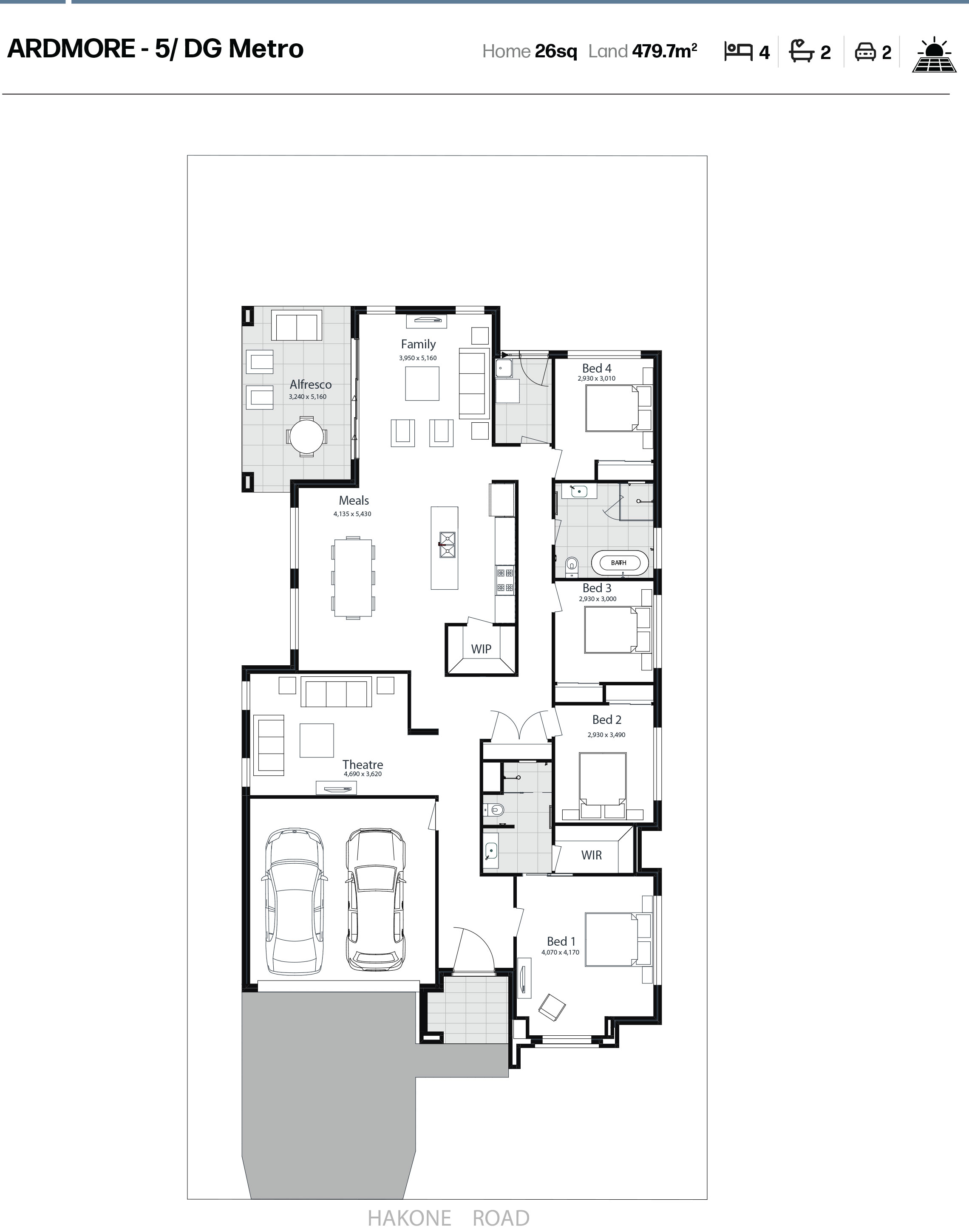 Madison Rise Estate - Woongarrah - Lot 505 Floorplan