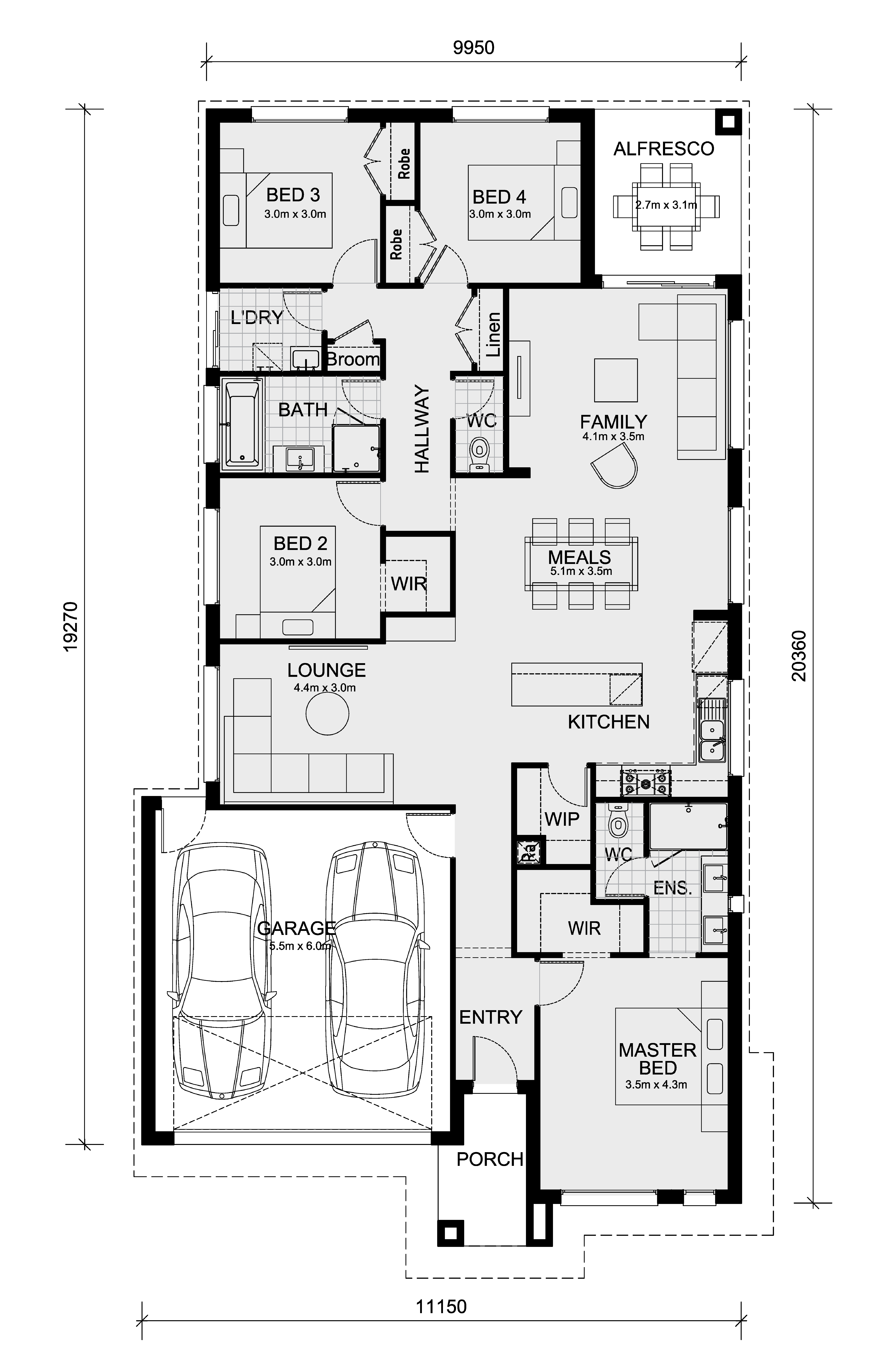 Minton Place Estate - Beveridge - Lot 542 Floorplan