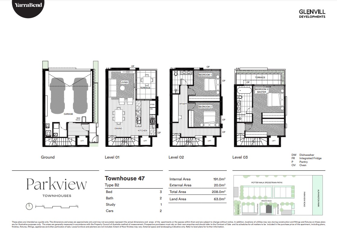 Yarrabend Townhouses - Alphington - Lot 55 Floorplan
