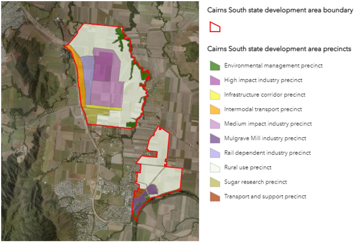 Cairns, QLD – Cairns South State Development Area - Zones
