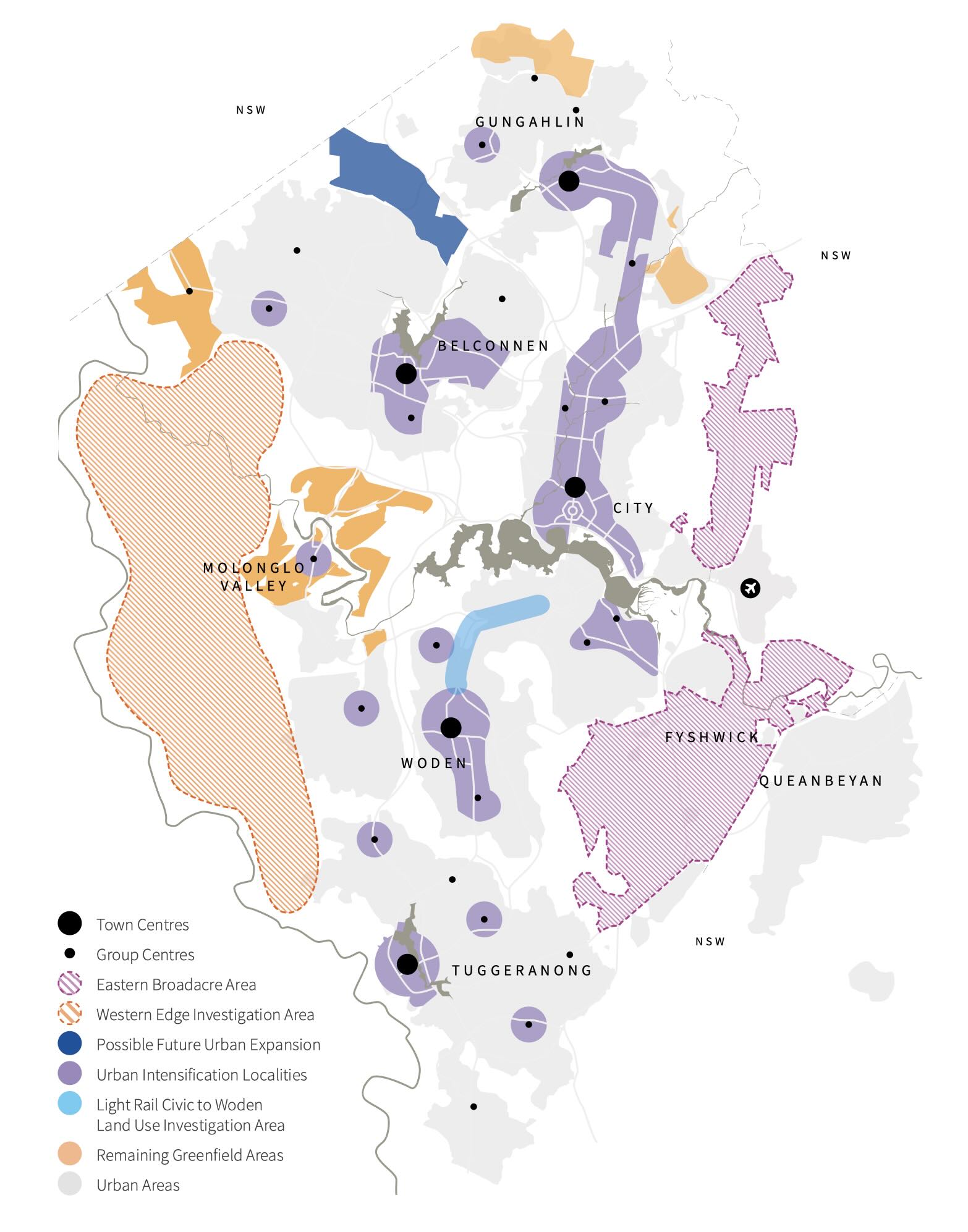The Canberra Growth Regions
