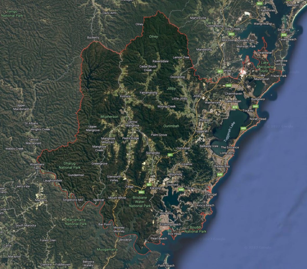 Central Coast - Google Aerial