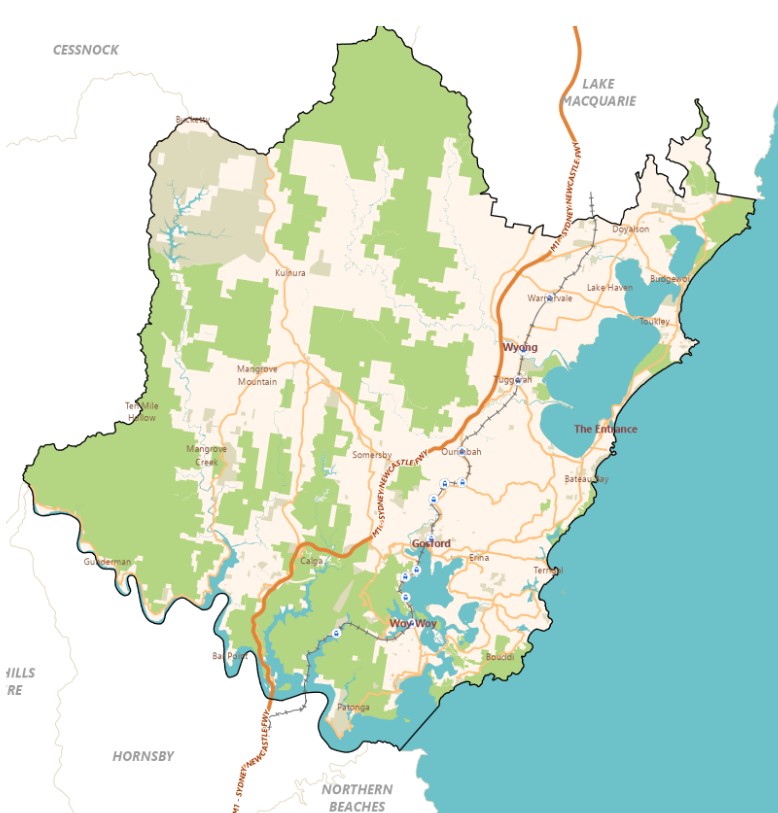 Central Coast, NSW – Current Map