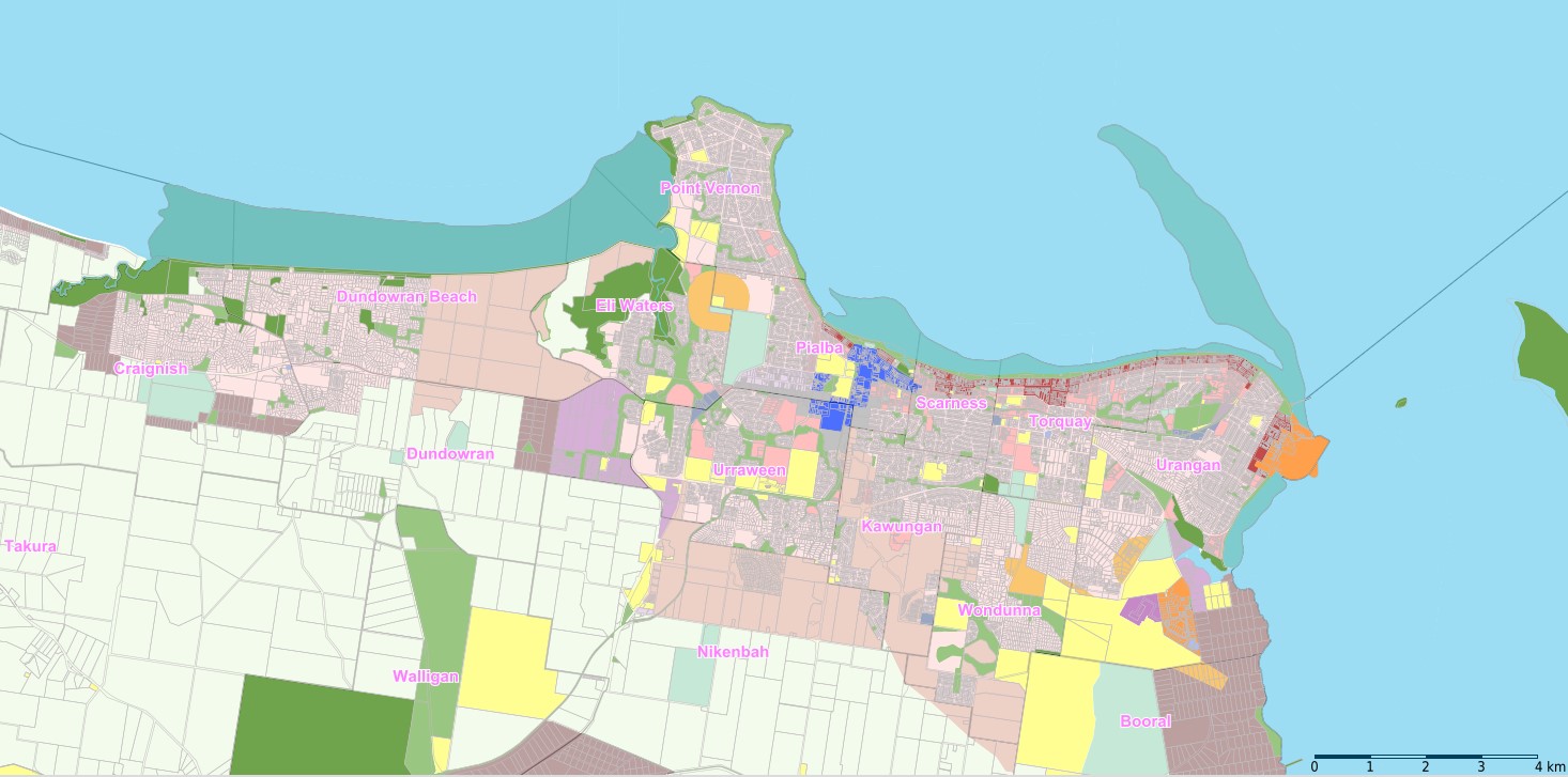 Hervey Bay, QLD – Current Zoning Map