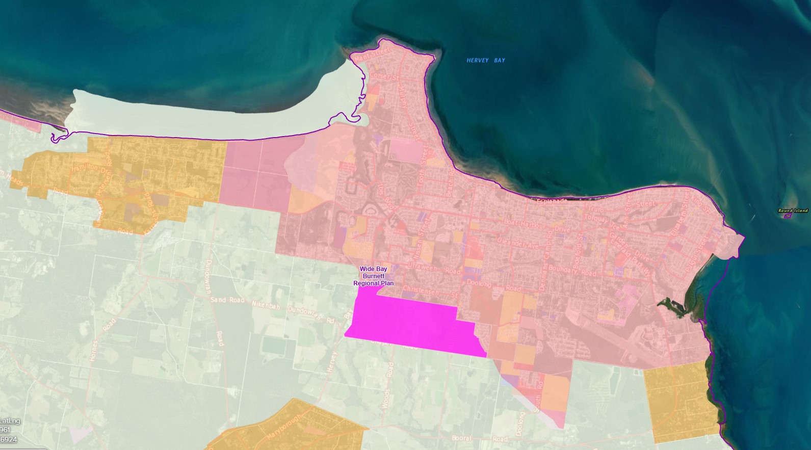 Hervey Bay, QLD – Regional Plan (QLD Globe)